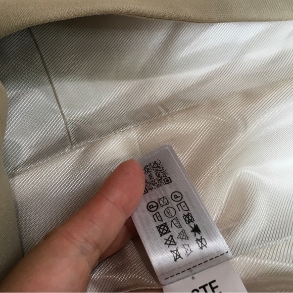 Zara Tailored Blazer Jacket buttons beige size L Womens - Picture 6 of 10